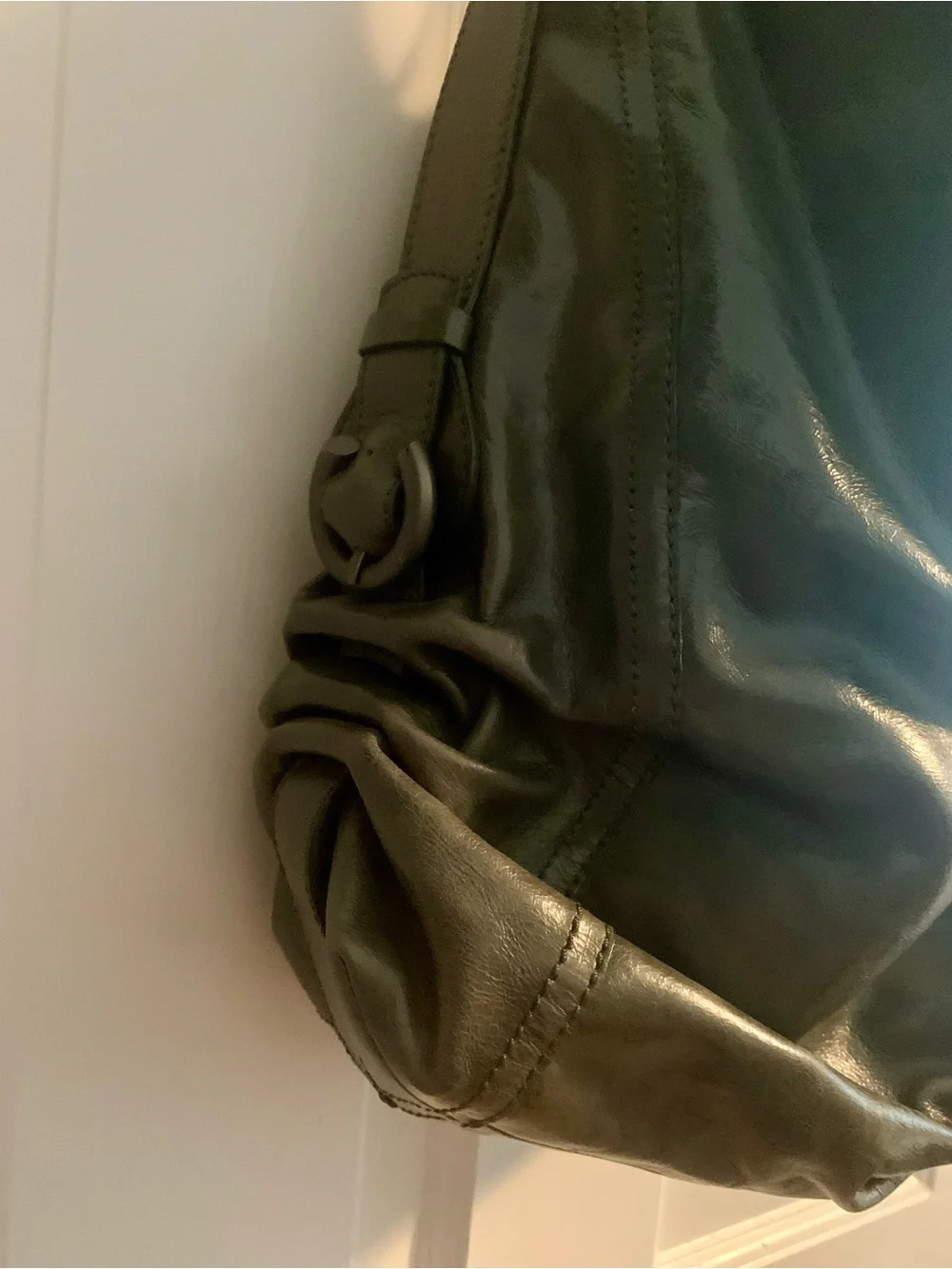 Francesca Biasia Y2K Olive Green Slouchy Hobo with Braided Strap HandBag